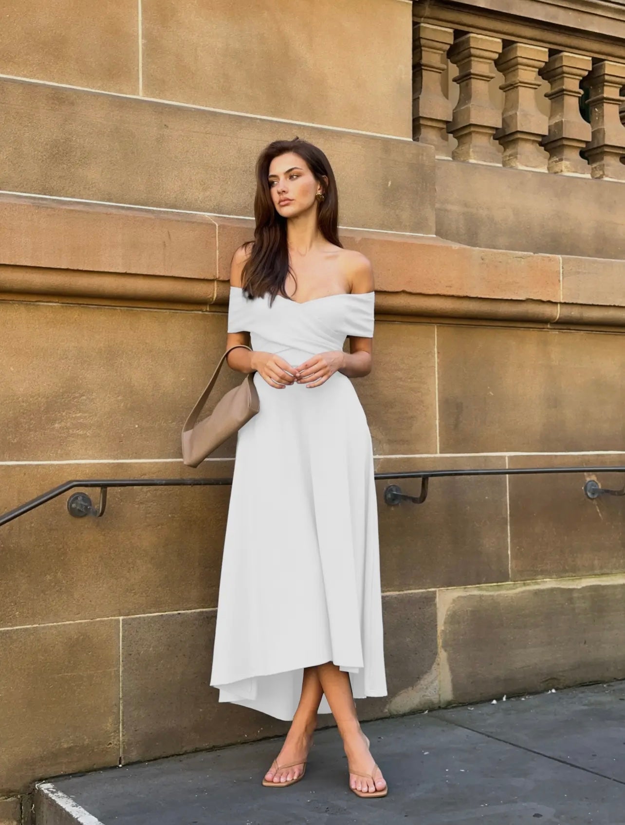 BELINA DRESS - WHITEk
