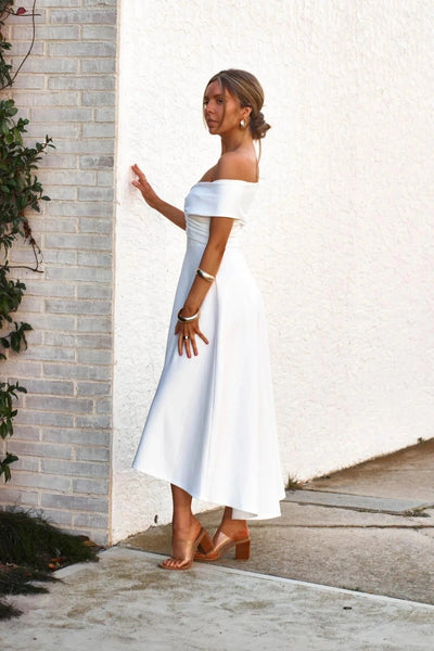 BELINA DRESS - WHITEk